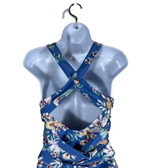 Jantzen Blue Floral Tunny Control Body Sculpt One Piece Bathing Suit - Picture 7 of 8